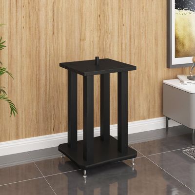 Universal Studio Speaker Stand for Surround Sound, Steel Stereo Corner Console with Shock-Resistant Feet, Freestanding Indoor/Outdoor Stereo Cabinet (1 pc, 37 x 37 x 100 cm / 14.6 x 14
