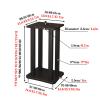 Universal Studio Speaker Stand for Surround Sound, Steel Stereo Corner Console with Shock-Resistant Feet, Freestanding Indoor/Outdoor Stereo Cabinet (1 pc, 37 x 37 x 100 cm / 14.6 x 14 view 3