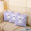 Homewish Set of 2 Cartoon Koala Throw Pillow Covers, 45 x 45 cm, Purple Floral Print, Cute Zoo Animal Decorative Covers, Kawaii Safari Covers for Teens, Adults and Children view 4