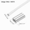 QUARKZMAN 30 m x 1 mm PVC-Coated Stainless Steel Wire Rope, White view 2