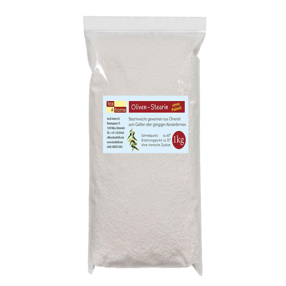tea4chill Ecological Stearin Wax 1 kg for Candle Making