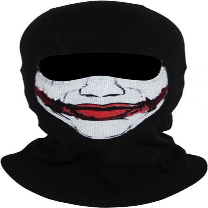 Ghost Windproof Ski and Motorcycle Face Mask, Black