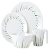 Melamine Camping Dinnerware Set for 4, Lemon Grass Design + 4 Tiamo Champagne Flutes view 2