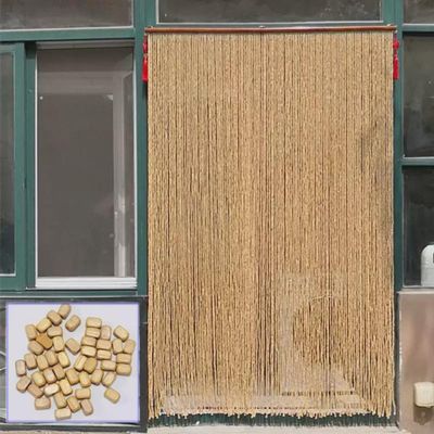 LRYELWA Bamboo Beaded Curtain, 71 Strands, 70 x 100 cm