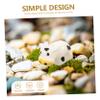 KONTONTY Cow Ornaments, 10-Piece Resin Set, White Table Decorations view 3