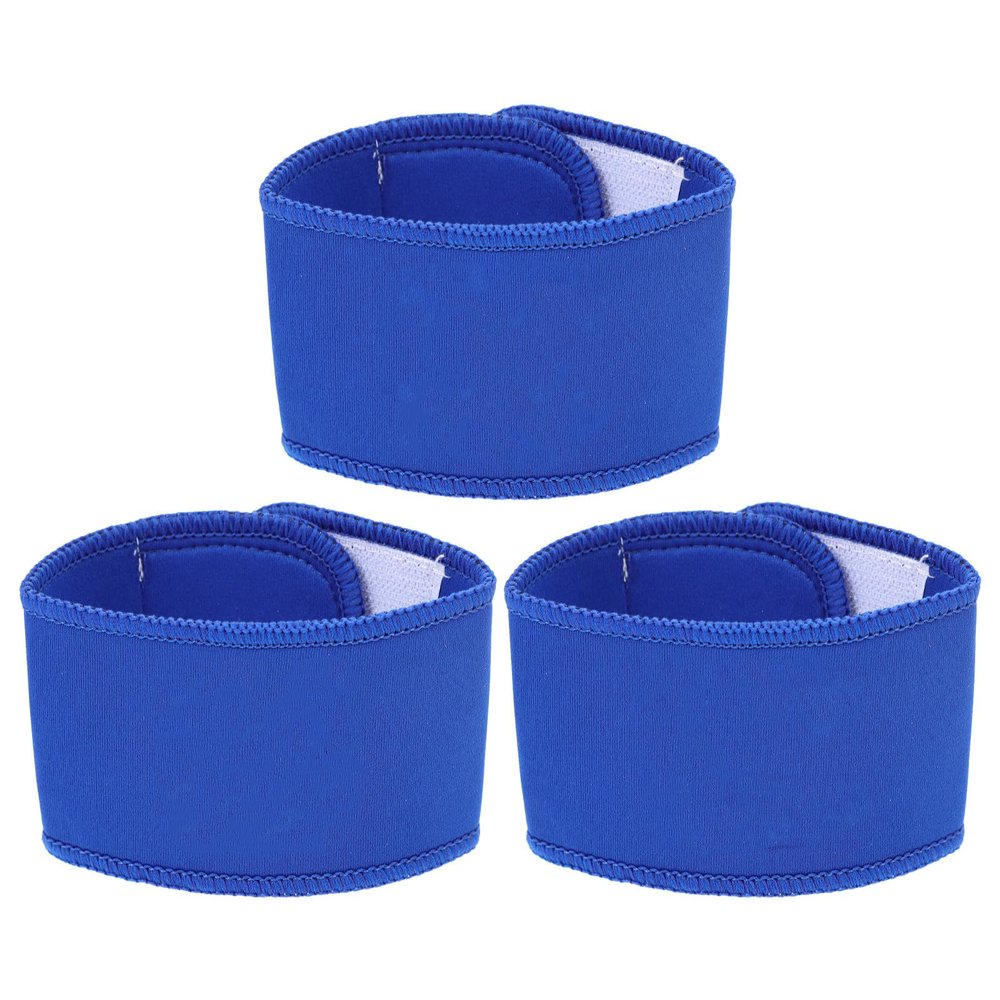 WOONEKY Elastic Football Captain's Armband, Blue, 3-Pack, Adjustable