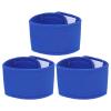 WOONEKY Elastic Football Captain's Armband, Blue, 3-Pack, Adjustable view 1