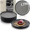 SNGER Sydney Dessert Plate Set, 6-Piece Stoneware Set for 6 view 1