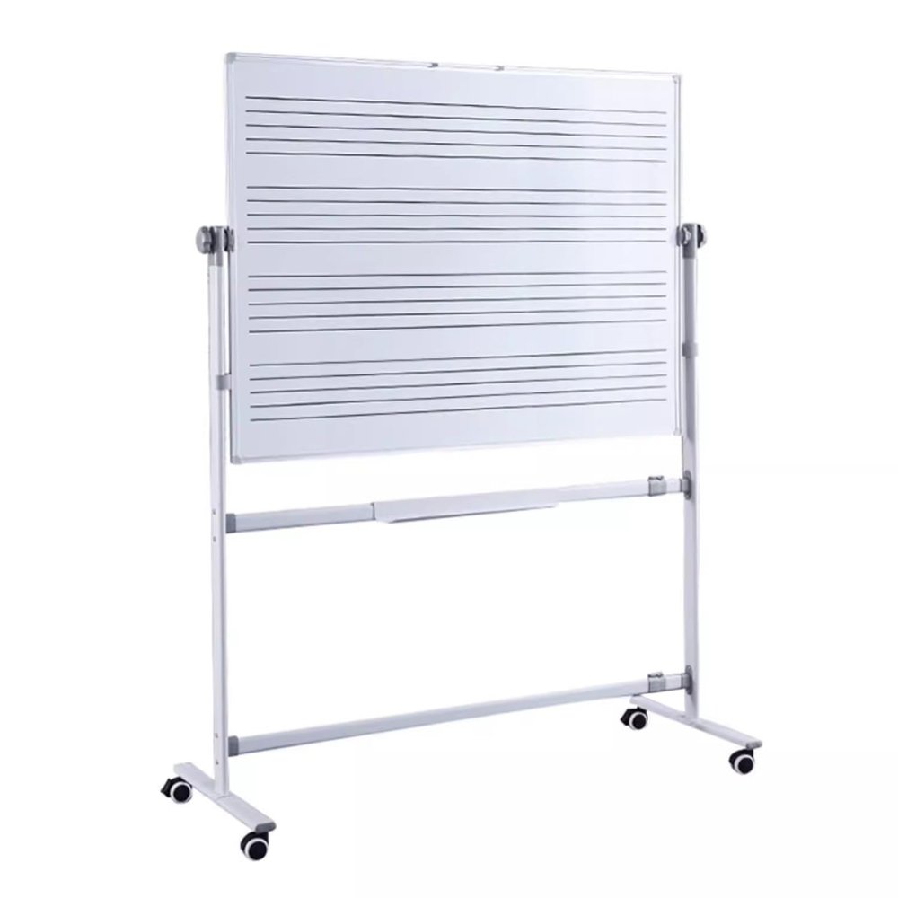 Large Mobile Whiteboard with Staff Lines, 121.9 x 91.4 cm