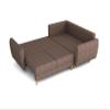 Easy4You Brown Manstad L-Shaped Corner Sofa 234 x 90 x 160 cm with Sleeper Function, Bedding Storage and Wooden Feet, Right-Facing, Lux 12 Fabric view 3