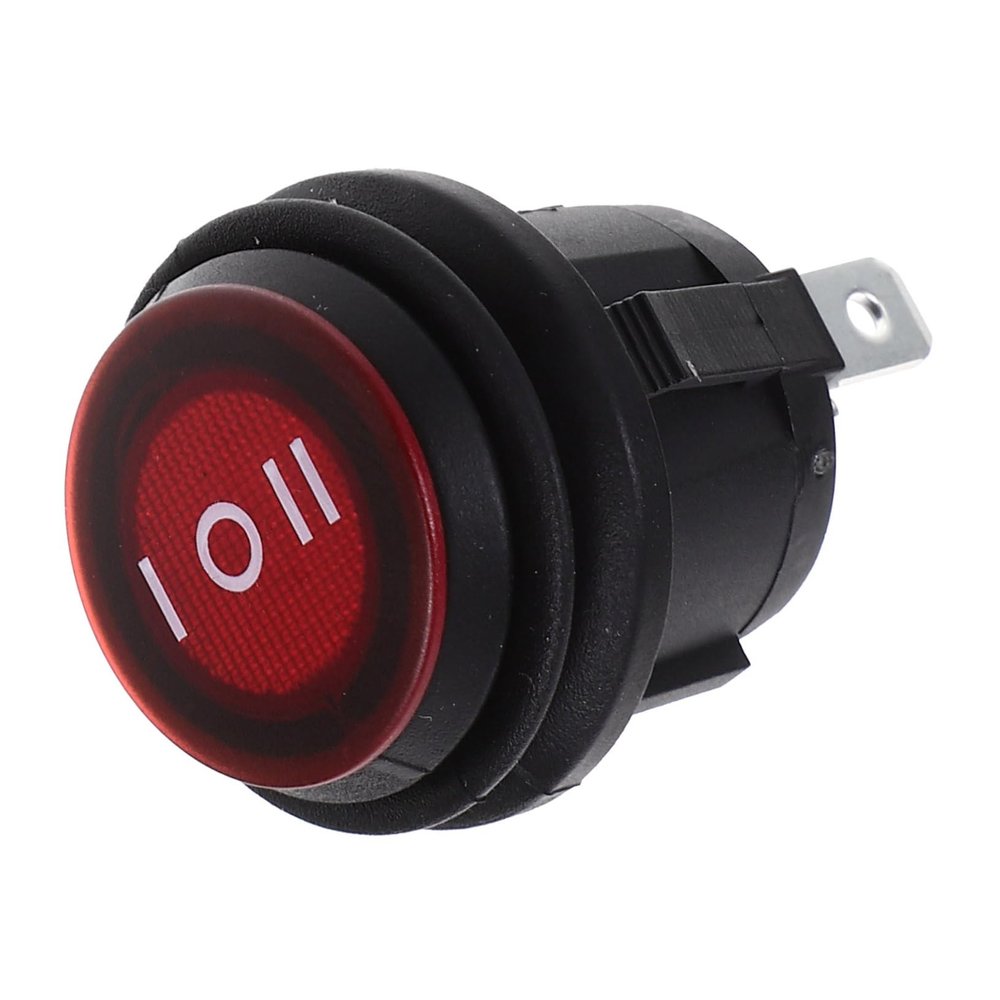 MUCKLILY 2-Pack Round SPDT Rocker Switches for Cars and Boats