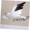 TINEASUR 3-Piece Creative Seagull Hanging Decor, Artificial Seagull Pendants for Weddings, Parties, Tables, and Balconies view 3
