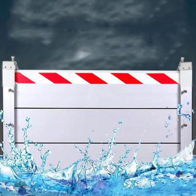 Garage Flood Protection, Aluminum Alloy Flood Barrier, Removable Reusable Waterproof Board (140 x 120