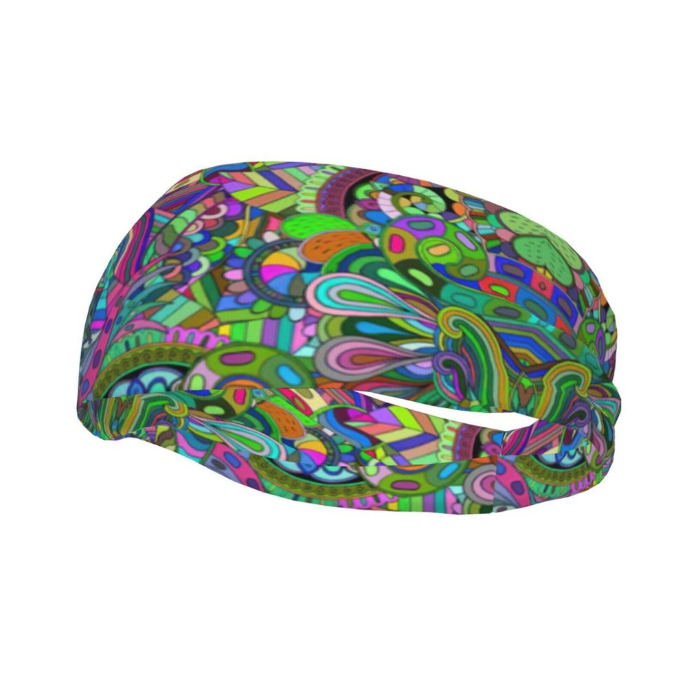 Graffiti Headband for Unisex, Short Hair, Non-Slip Sports Headband