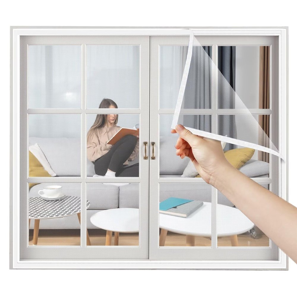 White Insect Screen for Windows, 105 x 105 cm