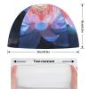 Swim Cap for Men and Women, Long Hair, Floral Pattern view 2
