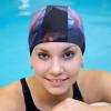 Swim Cap for Men and Women, Long Hair, Floral Pattern view 4