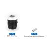 QUARKZMAN 30 m x 1.2 mm PVC-Coated Stainless Steel Wire Rope with 6 Aluminum Sleeves, Black view 3