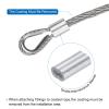 QUARKZMAN 30 m x 1.2 mm PVC-Coated Stainless Steel Wire Rope with 6 Aluminum Sleeves, Black view 4