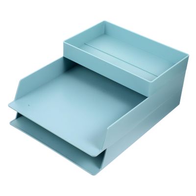 MUSISALY Stackable ABS File Tray Organizer, 3-Piece Set