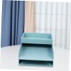 MUSISALY Stackable ABS File Tray Organizer, 3-Piece Set view 2