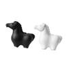 ULDIGI Ceramic Horse Figurines, 2-Piece Set, Black and White, for Desk view 1