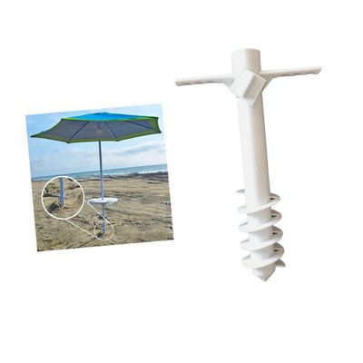 KONTONTY Beach Umbrella Anchor with Five Plastic Stakes, White