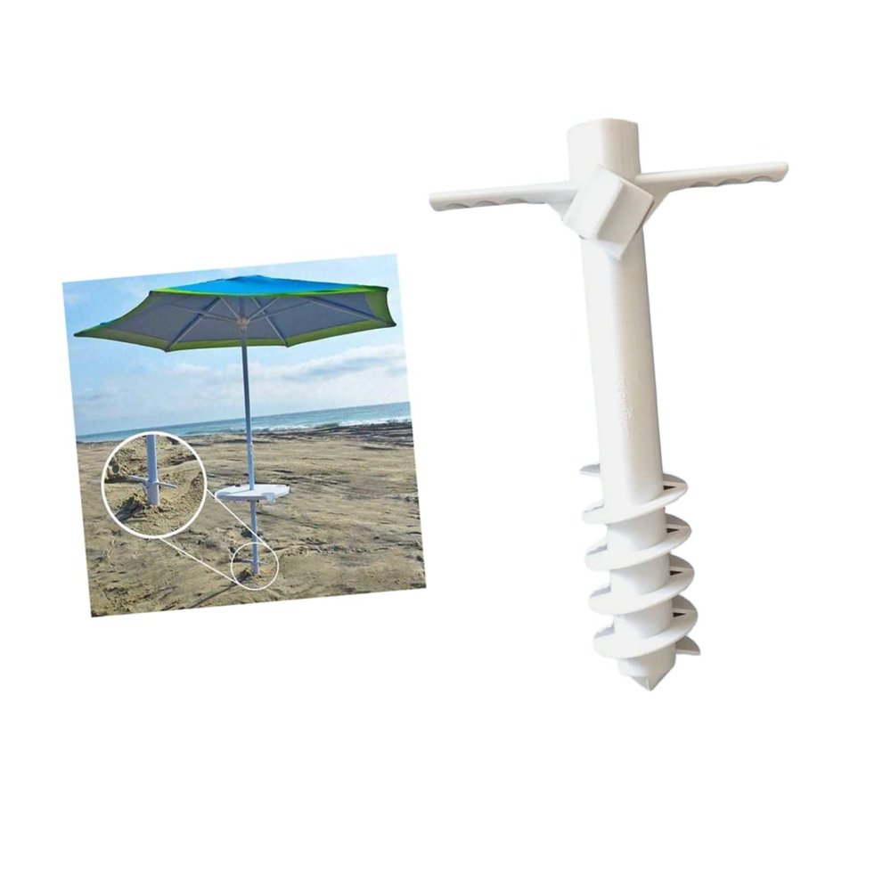 KONTONTY Beach Umbrella Anchor with Five Plastic Stakes, White