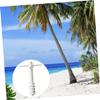 KONTONTY Beach Umbrella Anchor with Five Plastic Stakes, White view 2