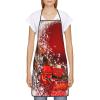 AUBKFELD Christmas Magic Printed Kitchen Apron, Adjustable, Waterproof, White, One Size view 2