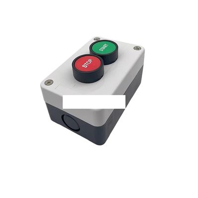 VWWJCCRO 1-Piece XB2 Push Button Box Switch, Industrial Start/Stop Control, Two-Hole Position, Stop/Start, I/O (1 UK)