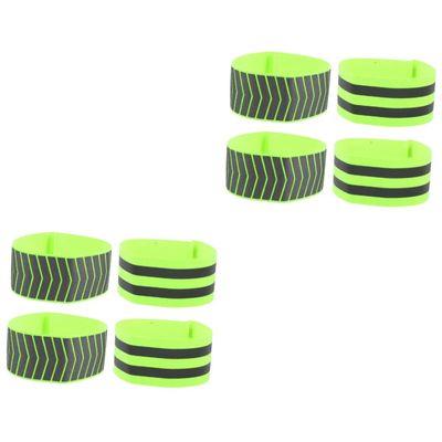 BESPORTBLE 8-Piece Reflective Armbands for Night Activities, Elastic Visibility for Safe Running, Cycling and Hiking Day and Night