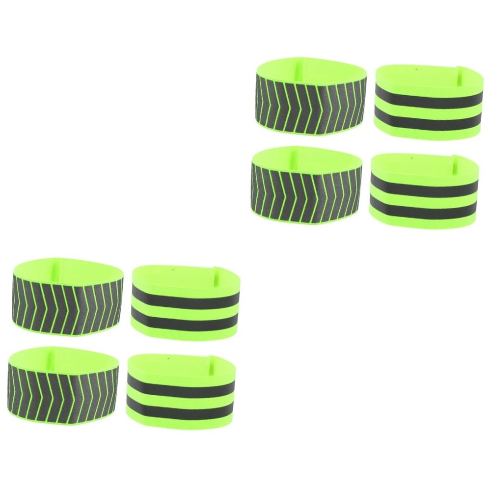 BESPORTBLE 8-Piece Reflective Armbands for Night Activities, Elastic Visibility for Safe Running, Cycling and Hiking Day and Night
