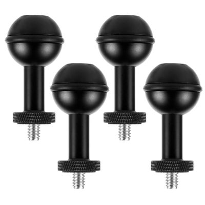 CS PRIORITY Underwater Ball Head Adapters, 1/4-20 and M5 Screws, 4-Pack