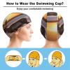 Swim Cap for Men and Women, Comfortable Adult Swim Cap with Deer on Snowy Field at Sunrise, Highly Stretchy Cap for Long Hair, Non-Slip Pool Cap view 3