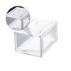 Parliky Transparent Stackable Shoe Box with Flip Lid, White Acrylic-PP Plastic view 1