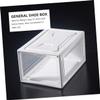 Parliky Transparent Stackable Shoe Box with Flip Lid, White Acrylic-PP Plastic view 3