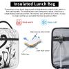 ESNAIUVCD Lunch Bag with Musical Note Print, Insulated, Black view 4