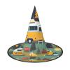 WURTON Happy Bus Campervan Print Halloween Witch Hat for Adults view 1