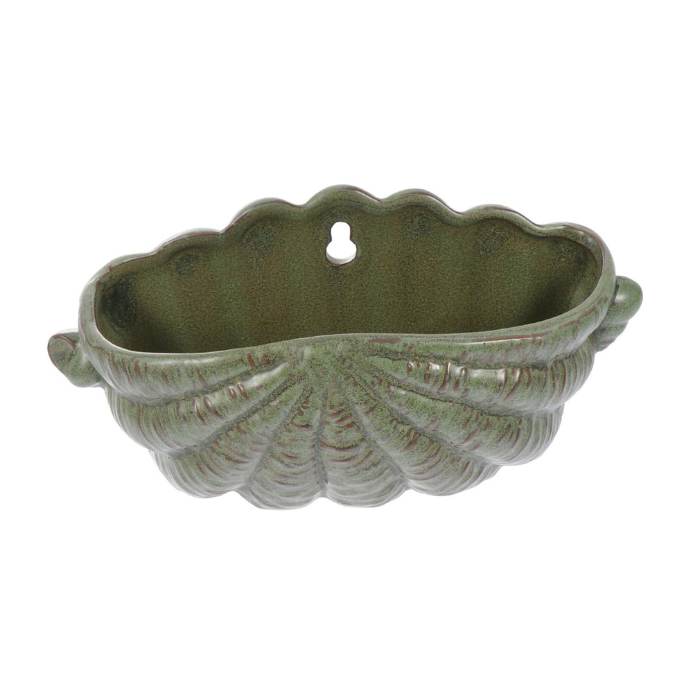 KITANDOVE Wall-Hanging Ceramic Flower Pot for Succulents, Vintage Planter with Drainage Hole for Balcony, Office, and Garden