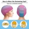 Swimming Cap for Men and Women, High-Elasticity Adult Swim Cap for Long Hair view 3