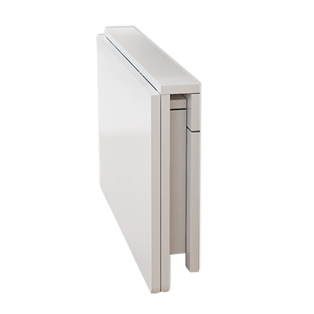 Folding Wall-Mounted Desk, White Wood