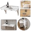 Folding Wall-Mounted Desk, White Wood view 2