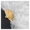 JDQTPOET Red Turkey Feather Fan for the Bride, Large White Feather Fan, Double-Sided Wedding Hand Fan, Dance Party (Orange) view 3