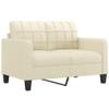 Willood 3-Seater + 2-Seater Sofa + Armchair Set, Faux Leather, Cream view 4