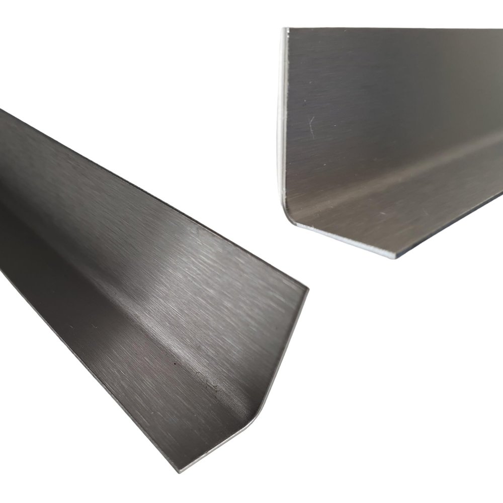 Stainless Steel Kitchen End Trim, Inner Corner, 2.5 m, 50 x 15 mm