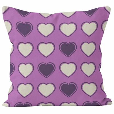 CEVAN Linen Pillow Cover, Bolster Pillowcase, Indian Geometric Texture, Decorative Waterproof Outdoor Purple Sofa Decor, 45 x 45 cm, 1 Piece