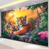 Tiger Jungle Nature Photo Wallpaper, Nonwoven Wall Mural, 350 x 256 cm view 1