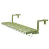 TRAGLO Metal Railing-Mounted Balcony Table, Foldable and Adjustable, Green, 90 x 25 cm view 1