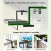 TRAGLO Metal Railing-Mounted Balcony Table, Foldable and Adjustable, Green, 90 x 25 cm view 3